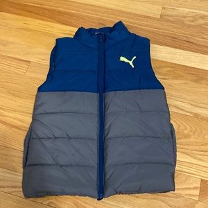 Puma Kids Puffer Vest - Blue and Gray